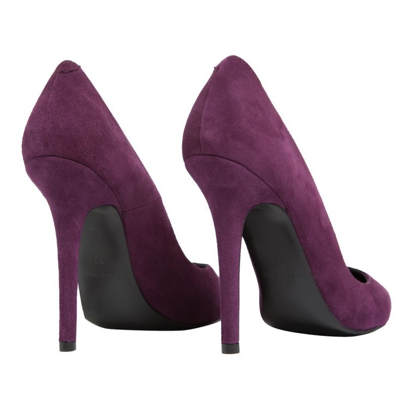 zapato de salon en ante burdeos stiletto